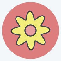 Icon Flower. suitable for Spa symbol. color mate style. simple design editable. design template vector. simple symbol illustration vector