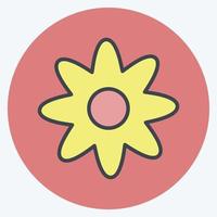 Icon Flower. suitable for Spa symbol. color mate style. simple design editable. design template vector. simple symbol illustration vector