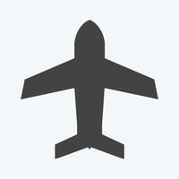 icono de modo avión. adecuado para el símbolo de aplicaciones móviles. estilo de glifo. diseño simple editable. vector de plantilla de diseño. ilustración de símbolo simple