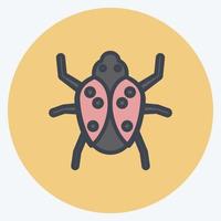 Icon Bug. suitable for Animal symbol. color mate style. simple design editable. design template vector. simple symbol illustration vector