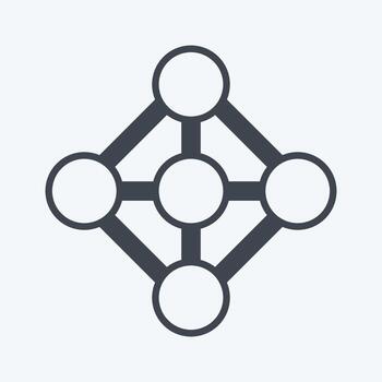 Icon Deep Learning. suitable for data analytics symbol. glyph style. simple design editable. design template vector. simple symbol illustration vector