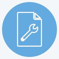 Icon Content Management. suitable for IT Services symbol. blue eyes style. simple design editable. design template vector. simple symbol illustration vector