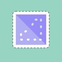 Sticker line cut Stitching Lines. suitable for Tailor symbol. simple design editable. design template vector. simple symbol illustration vector