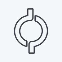 icono de conexión abierta. adecuado para el símbolo de la comunidad. estilo de línea diseño simple editable. vector de plantilla de diseño. ilustración de símbolo simple