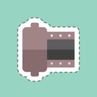 Sticker line cut Camera Roll. suitable for Photo Editing symbol. simple design editable. design template vector. simple symbol illustration vector