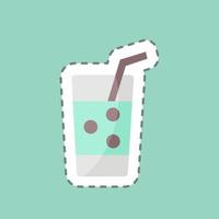 Sticker line cut Fizzy Water. suitable for Drink symbol. simple design editable. design template vector. simple symbol illustration vector