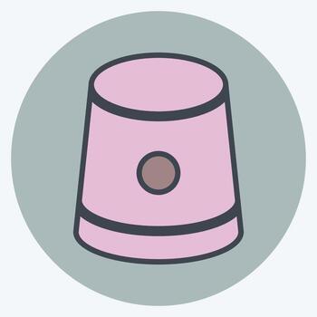 Icon Thimble. suitable for Tailor symbol. color mate style. simple design editable. design template vector. simple symbol illustration vector