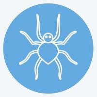 araña icono. adecuado para el símbolo animal. estilo de ojos azules. diseño simple editable. vector de plantilla de diseño. ilustración de símbolo simple