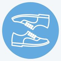 Icon Pair of Shoes. suitable for men accessories symbol. blue eyes style. simple design editable. design template vector. simple symbol illustration vector
