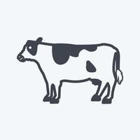 vaca icono. adecuado para el símbolo del jardín. estilo de glifo. diseño simple editable. vector de plantilla de diseño. ilustración de símbolo simple