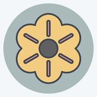 Icon Flower. suitable for garden symbol. color mate style. simple design editable. design template vector. simple symbol illustration vector
