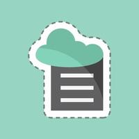 Sticker line cut Cloud Reporting. suitable for data analytics symbol. simple design editable. design template vector. simple symbol illustration vector