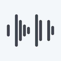 Icon Music Indicator. suitable for music symbol. glyph style. simple design editable. design template vector. simple symbol illustration vector