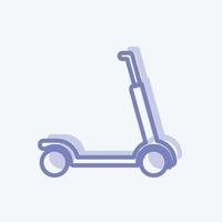 scooter de icono. adecuado para símbolo de juguete. estilo de dos tonos. diseño simple editable. vector de plantilla de diseño. ilustración de símbolo simple