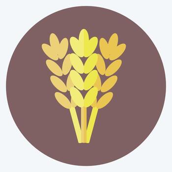 Icon Wheat. suitable for Garden symbol. flat style. simple design editable. design template vector. simple symbol illustration vector