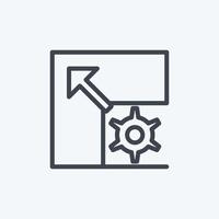 Icon Scalable System. suitable for data analytics symbol. line style. simple design editable. design template vector. simple symbol illustration vector