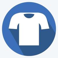 camiseta de icono. adecuado para el símbolo de accesorios masculinos. estilo de sombra larga. diseño simple editable. vector de plantilla de diseño. ilustración de símbolo simple