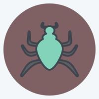 Icon Spider Insect. suitable for Animal symbol. color mate style. simple design editable. design template vector. simple symbol illustration vector