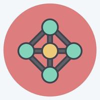 Icon Deep Learning. suitable for data analytics symbol. color mate style. simple design editable. design template vector. simple symbol illustration vector