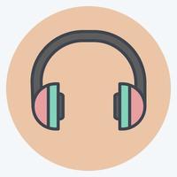 icono de reproducción de música. adecuado para el símbolo de la música. estilo compañero de color. diseño simple editable. vector de plantilla de diseño. ilustración de símbolo simple