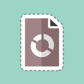 análisis de corte de línea de etiqueta. adecuado para su símbolo de servicios. diseño simple editable. vector de plantilla de diseño. ilustración de símbolo simple