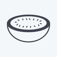 Icon Melon. suitable for Fruits and Vegetables symbol. glyph style. simple design editable. design template vector. simple symbol illustration vector