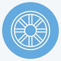 Icon Wheel. suitable for Garden symbol. blue eyes style. simple design editable. design template vector. simple symbol illustration vector