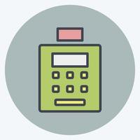 Icon ATM Service. suitable for Education symbol. color mate style. simple design editable. design template vector. simple symbol illustration vector
