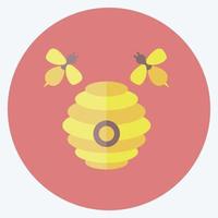 Icon Hive. suitable for Garden symbol. flat style. simple design editable. design template vector. simple symbol illustration vector
