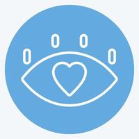 significado del icono. adecuado para el símbolo de la comunidad. estilo de ojos azules. diseño simple editable. vector de plantilla de diseño. ilustración de símbolo simple