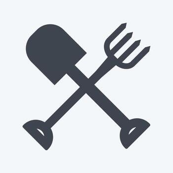 Icon Farming Tools. suitable for Garden symbol. glyph style. simple design editable. design template vector. simple symbol illustration vector