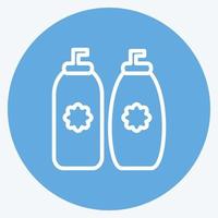 botellas de perfume icono. adecuado para el símbolo de spa. estilo de ojos azules. diseño simple editable. vector de plantilla de diseño. ilustración de símbolo simple