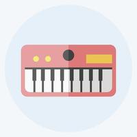 teclado de iconos. adecuado para el símbolo de la música. estilo plano diseño simple editable. vector de plantilla de diseño. ilustración de símbolo simple