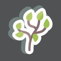 Sticker Tree. suitable for Garden symbol. simple design editable. design template vector. simple symbol illustration vector