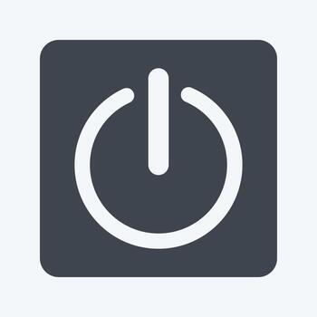 Icon Power Button. suitable for Programming symbol. glyph style. simple design editable. design template vector. simple symbol illustration vector