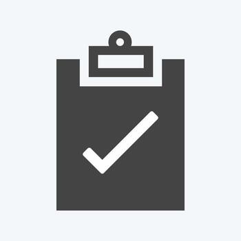 Icon Assignment Turned. suitable for Infographics symbol. glyph style. simple design editable. design template vector. simple symbol illustration vector