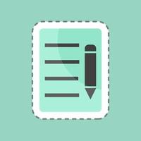 Sticker line cut Update Document. suitable for User Interface symbol. simple design editable. design template vector. simple symbol illustration vector