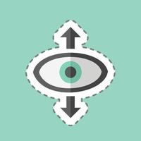Sticker line cut Perspective. suitable for Web Interface symbol. simple design editable. design template vector. simple symbol illustration vector