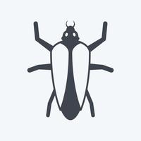 Icon Cockroach. suitable for Animal symbol. glyph style. simple design editable. design template vector. simple symbol illustration vector