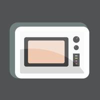 Sticker Microwave Oven. suitable for Home symbol. simple design editable. design template vector. simple symbol illustration vector