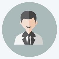 Icon Male User. suitable for Web Interface symbol. flat style. simple design editable. design template vector. simple symbol illustration vector