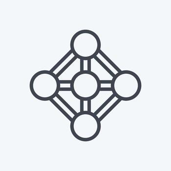 Icon Deep Learning. suitable for data analytics symbol. line style. simple design editable. design template vector. simple symbol illustration vector