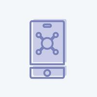 Icon Mobile Marketing. suitable for Education symbol. two tone style. simple design editable. design template vector. simple symbol illustration vector