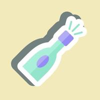 Sticker Champagne Bottle. suitable for Drink symbol. simple design editable. design template vector. simple symbol illustration vector