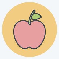 manzanas icono. adecuado para el símbolo del jardín. estilo compañero de color. diseño simple editable. vector de plantilla de diseño. ilustración de símbolo simple