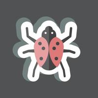 Sticker Bug. suitable for Animal symbol. simple design editable. design template vector. simple symbol illustration vector