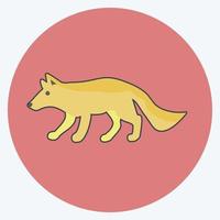 Icon Wolf. suitable for animal symbol. flat style. simple design editable. design template vector. simple symbol illustration vector