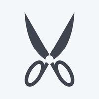 Icon Pair of Scissors 1. suitable for Tailor symbol. glyph style. simple design editable. design template vector. simple symbol illustration vector