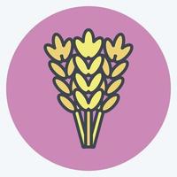 Icon Wheat. suitable for Garden symbol. color mate style. simple design editable. design template vector. simple symbol illustration vector