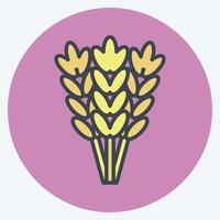 Icon Wheat. suitable for Garden symbol. color mate style. simple design editable. design template vector. simple symbol illustration vector